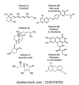 Grupo de vitaminas de fondo blanco