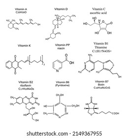 Grupo de vitaminas2 sobre fondo blanco