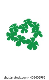Group of white flowers in shape of heart, on background 