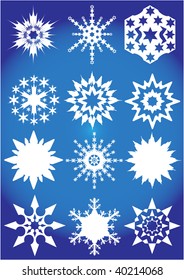 group white snowflakes vector illustration