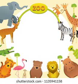 34+ Athetic zoo animal border clipart