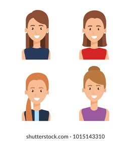 Group Women Characters Stock Vector (Royalty Free) 1015143310