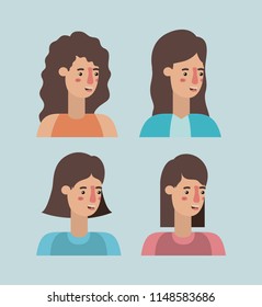 group of women characters