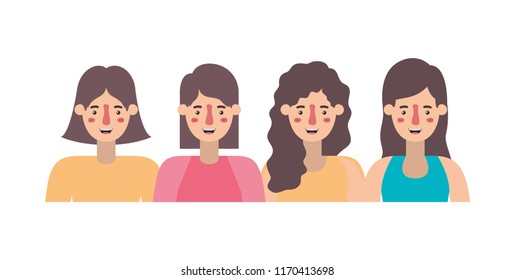 group of women characters
