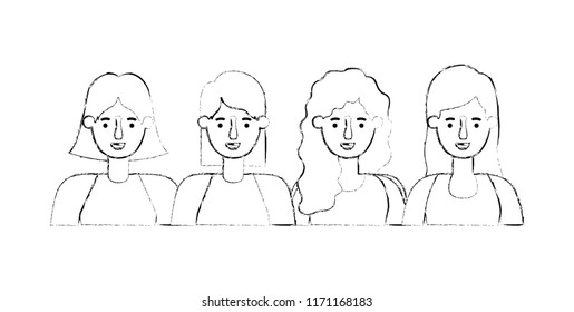 group of women characters