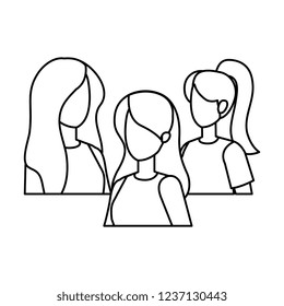 group of women characters