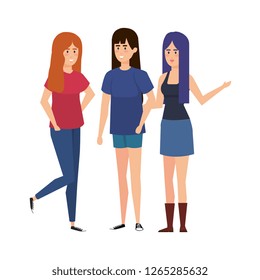 Group Women Characters Stock Vector (Royalty Free) 1265285632 ...