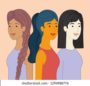 group of women characters