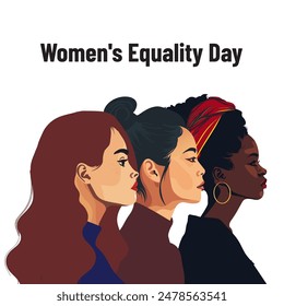 a group of women of different nationalities. equality day