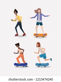 group of women doing activities