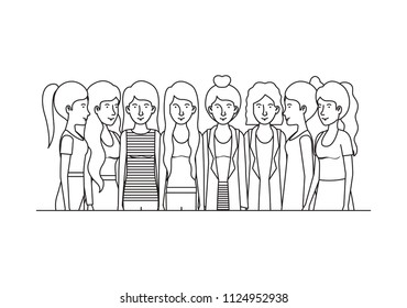 group of women friends characters