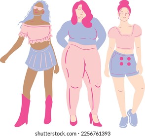 A group of women illustration