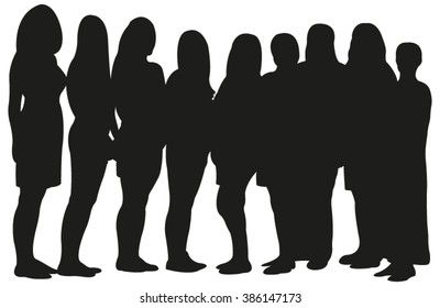 Group of Women Silhouette