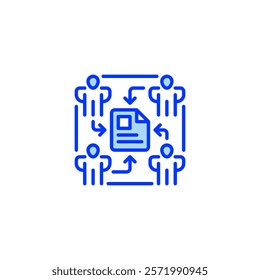 Group Work line icon. Universal creative premium symbol. Vector sign icon logo template. Vector illustration