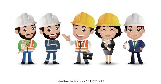 A group of worker. vector