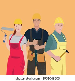 un grupo de trabajadores juntos