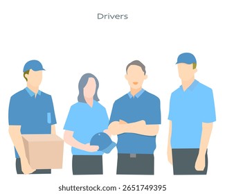 group of workers-Clip art business image of truck driver truck delivery business people - logistics - warehouse - home delivery business