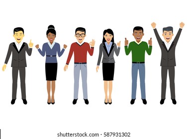 Group of working people, Business men and women in flat style, people characters