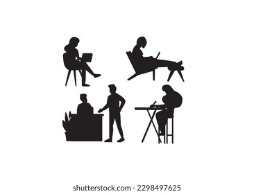 Group of working people diversity, diverse business men and women avatar icons. Vector illustration of flat design people characters. Flat vector working people character on isolated white.