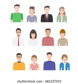 Group of working people. Flat design people characters.