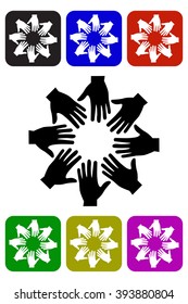 Group Works Hands