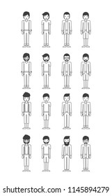 group of young men characters