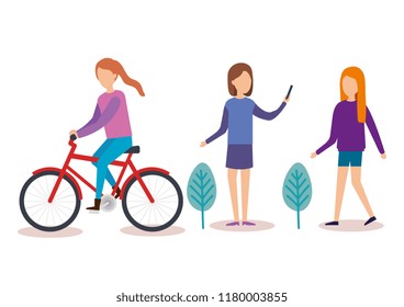 group of young people characters