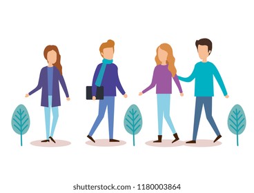 group of young people characters