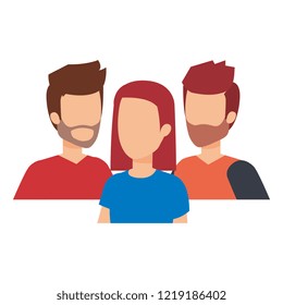 group of young people characters