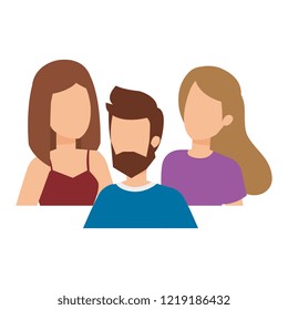 group of young people characters