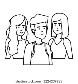 group of young people characters