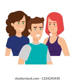 group of young people characters