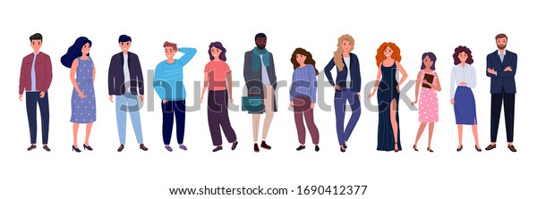 Group Young People Different Races Cultures Stock Vector (Royalty Free ...