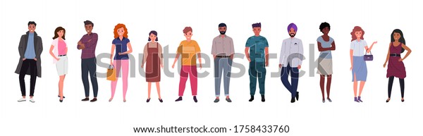 Group Young People Different Races Cultures Stock Vector (Royalty Free ...