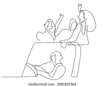 A group of young people having fun together outside is going on vacation with an open-top car. a fun group of young people