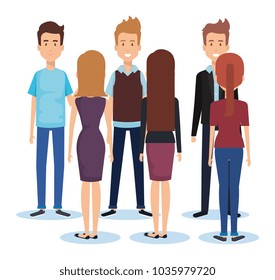 group of young people poses and styles