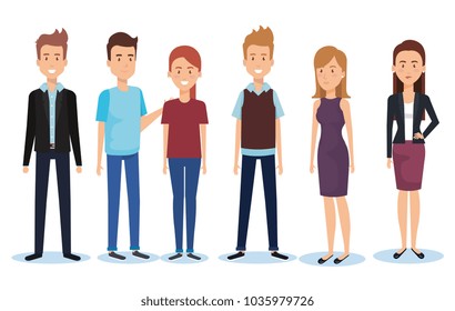 group of young people poses and styles
