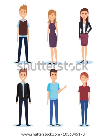 group of young people poses and styles