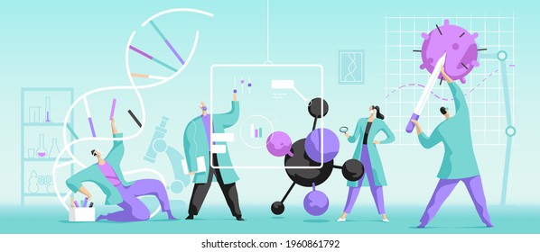 A group of young scientists looking for new genetic medical treatments