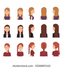 group of young women poses and styles