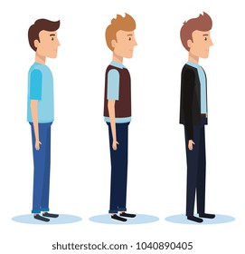 group of youngs men poses styles