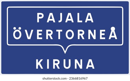 Grouped destinations (i.e. For Pajala and Övertorneå, follow signs for Kiruna), Signs giving information, Special regulation, Road signs in Sweden