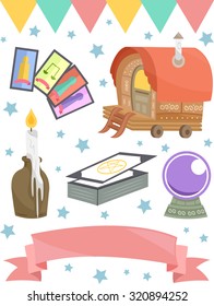 Grouped Illustration of Items Usually Associated with Gypsies