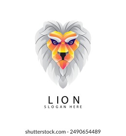Grouper fish vector logo design with a display concept combining several colors, orange and gray