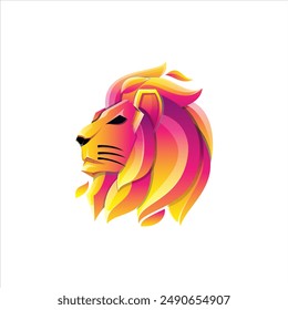Grouper fish vector logo design with a display concept combining several colors, orange and yellow