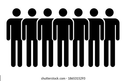 Gruppierung von Menschen flach Symbol einzeln auf weißem Hintergrund. Teamwork-Symbol. Vektorgrafik der Gemeinschaft .

