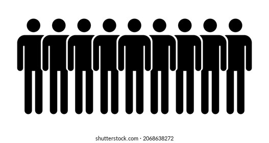 Grouping people flat icon isolated on white background. Teamwork symbol. Community vector illustration .