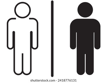 Grouping People Icon Vector Illustration, Icon set includes user, person, group, and team icons in a simple linear and solid style.