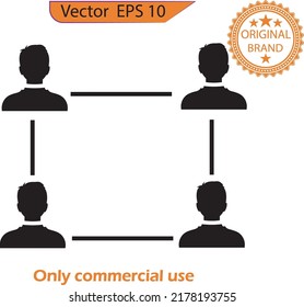 Grouping People ilustración Icons Vector. Conjunto de iconos de vectores de comunicación para personas de negocios, colección moderna de símbolos sólidos, paquete de pictogramas estilo relleno. Iconos de línea de vector
