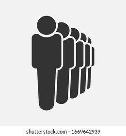 Grouping People Ilustration Icon Vector on background